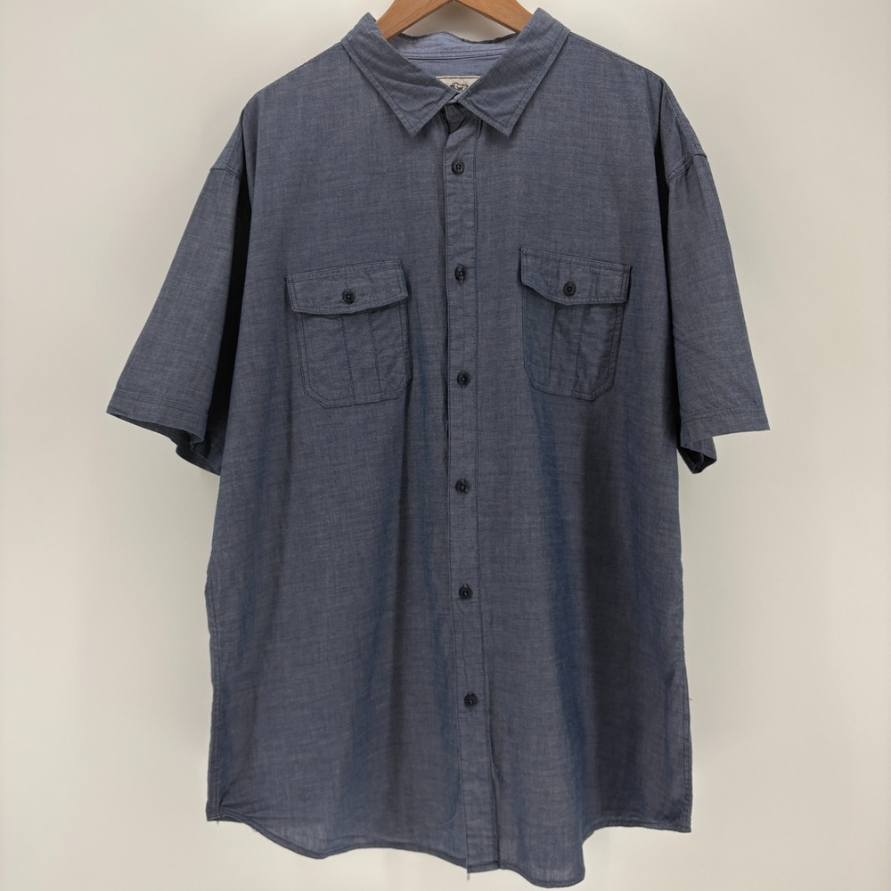 Ecko Unltd Button-Up Shirt Mens 3XL Short Sleeve Black Hip-hop Y2K Cotton